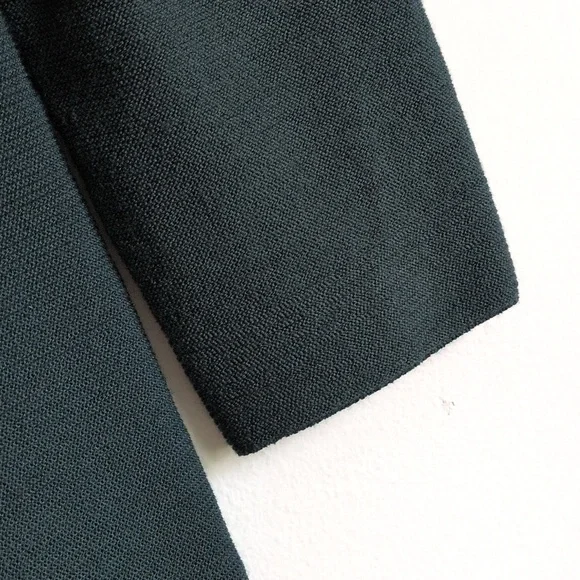 Uniqlo 3D Knit Merino Wool Flare Dress Forest Green - Picture 7 of 7